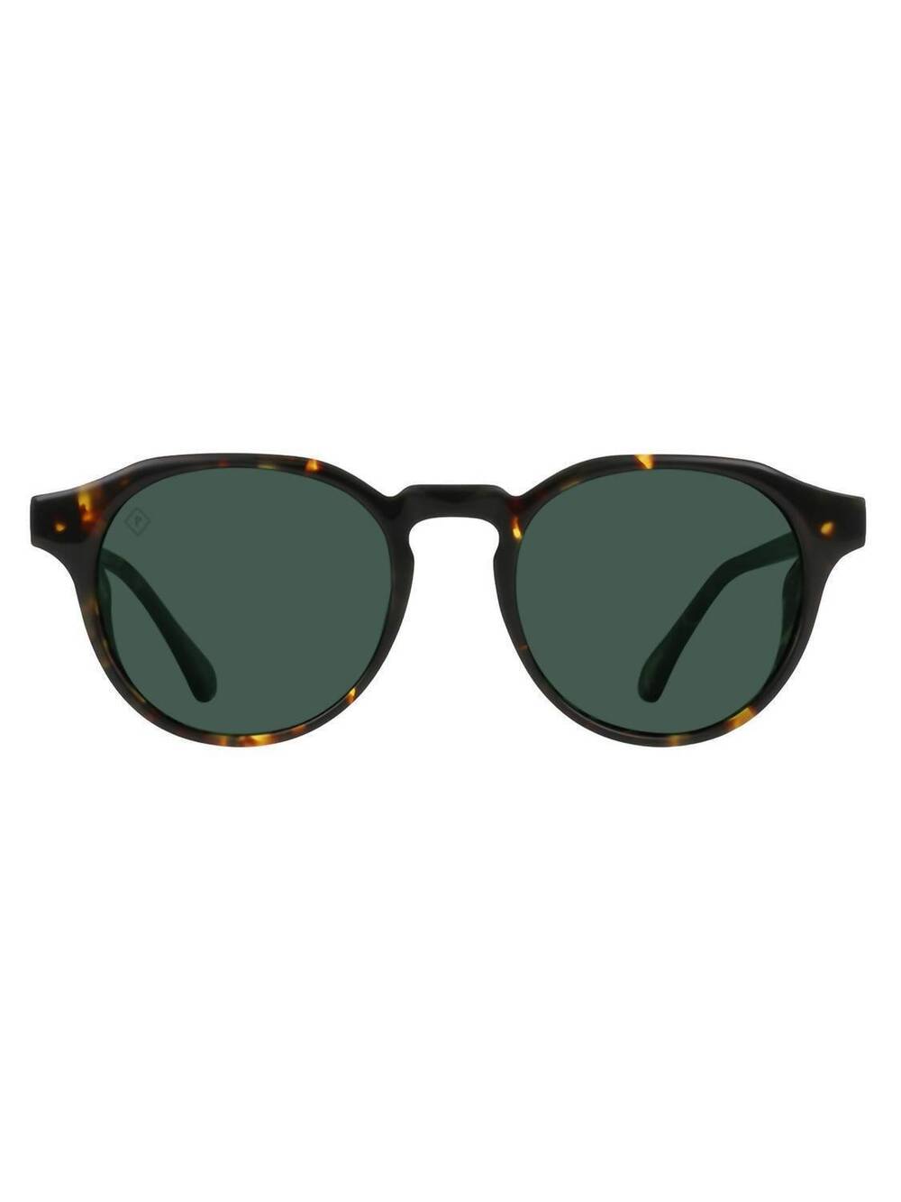 NEW RAEN OPTICS men's remmy round sunglasses in recycled black/ expedition green